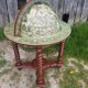 Former Bar Mappemonde Structure Wood Torsadé - Globe Metal Turning Vintage
