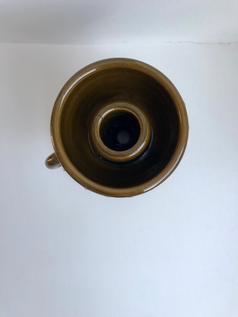 Ceramic candle holder italy 70s