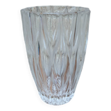 Ancien vase en verre ciselé h16cm