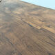Brutalist farmhouse table in solid oak, 270 cm, 1920s.