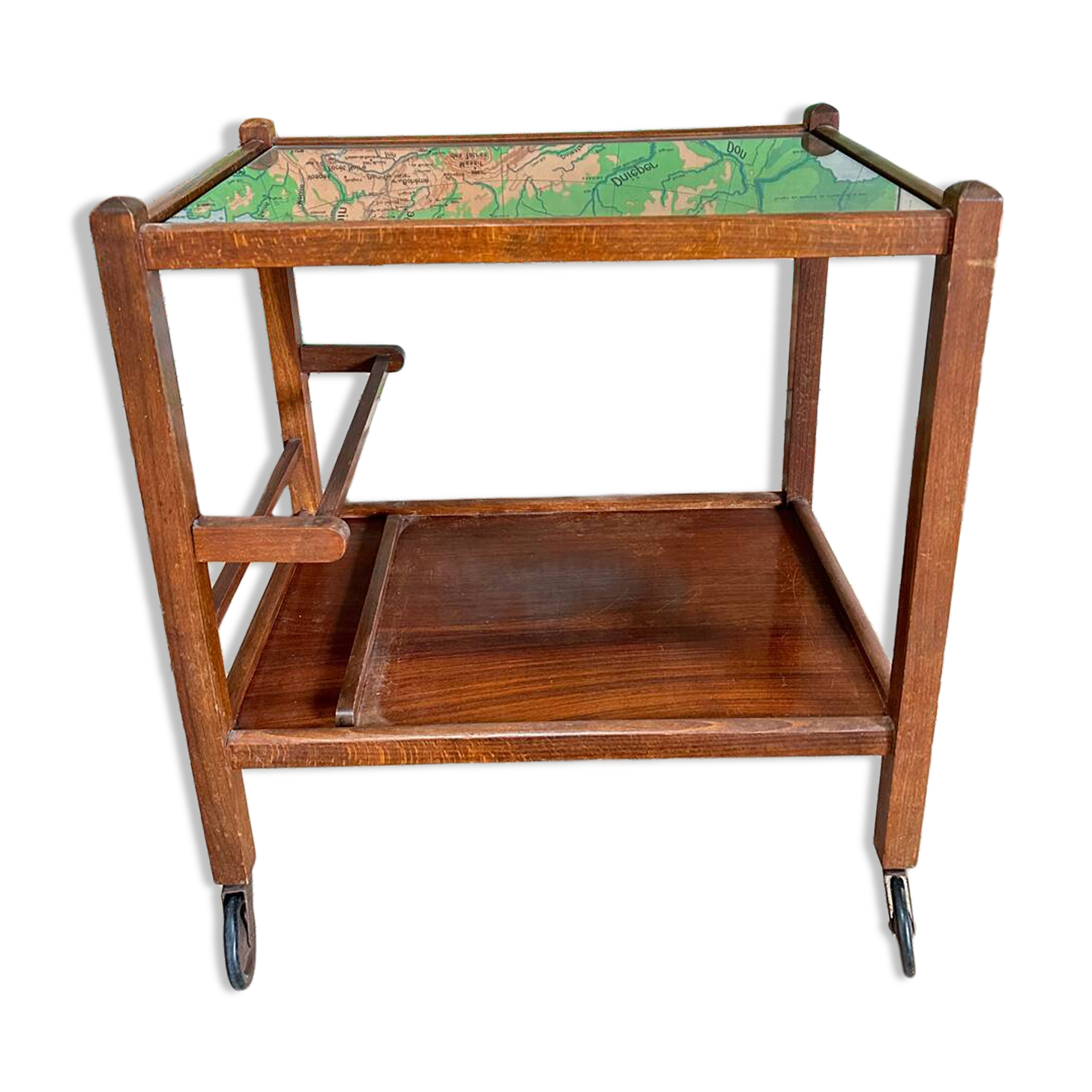 Bar - antique serving trolley on wheels