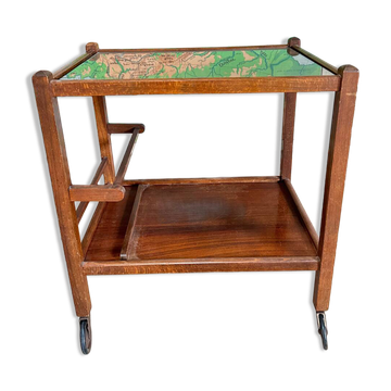 Bar - antique serving trolley on wheels
