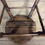 Faux bamboo stool made of beech wood