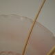 Art Deco vase, rose, hand-painted, frosted glass.