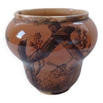 Cache-pot en faïence