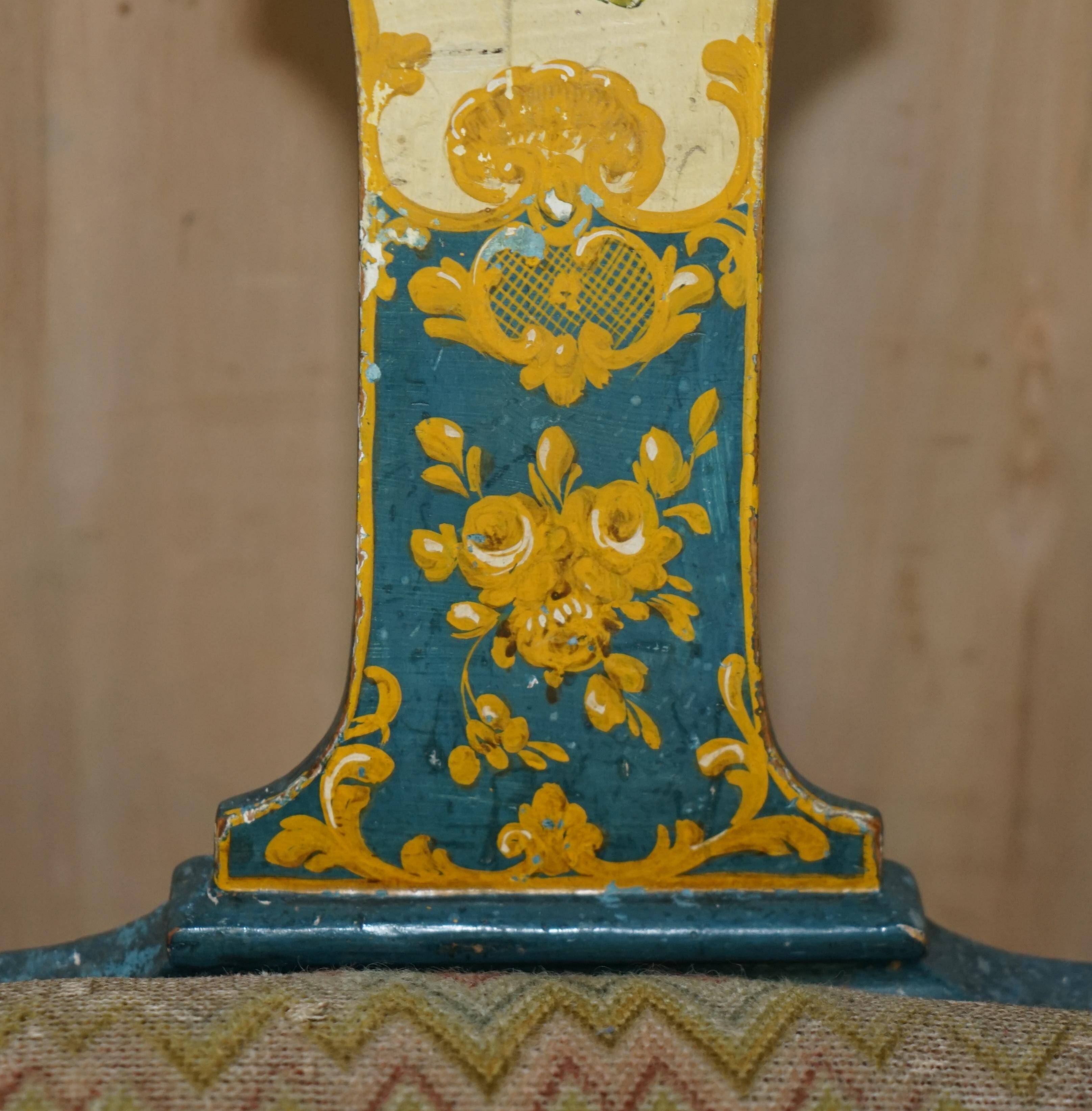 Pair of antique Regency chairs and matching table.
