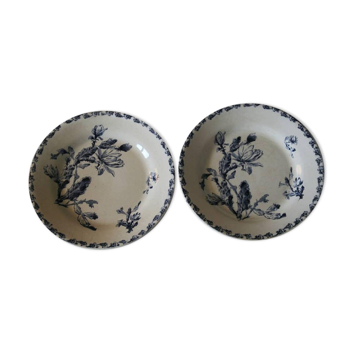 Set of 2 plates Earth iron - Gien