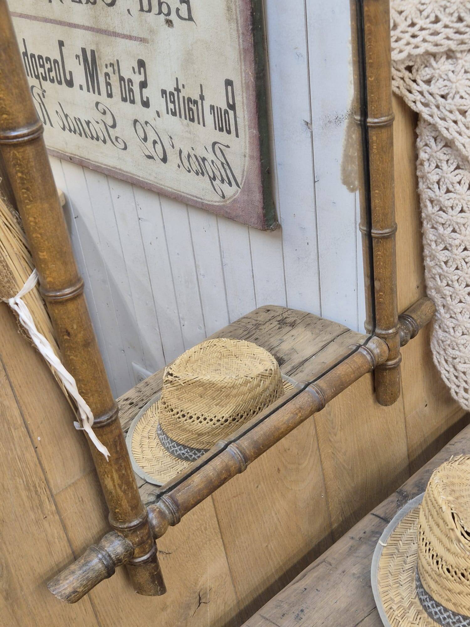 Old wooden mirror