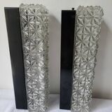 Erco Glass and Bakelite Wall Sconces 1960s, Set of 2 Vintage