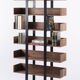 Severin 3 library in American walnut and matte black steel.