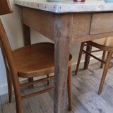 Vintage oak farm table 50s