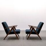 Mid Century Easy Chair Model B - 310 Var in Blue Boucle