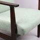 Fauteuil vert clair vintage années 1970