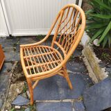 Vintage bamboo and wicker desk