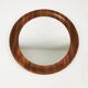 Mid Century Teak Round Wall Mirror, Denmark, 1960s
