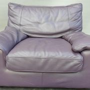 Steiner Ikeda leather purple armchair design Yves Christin 1979