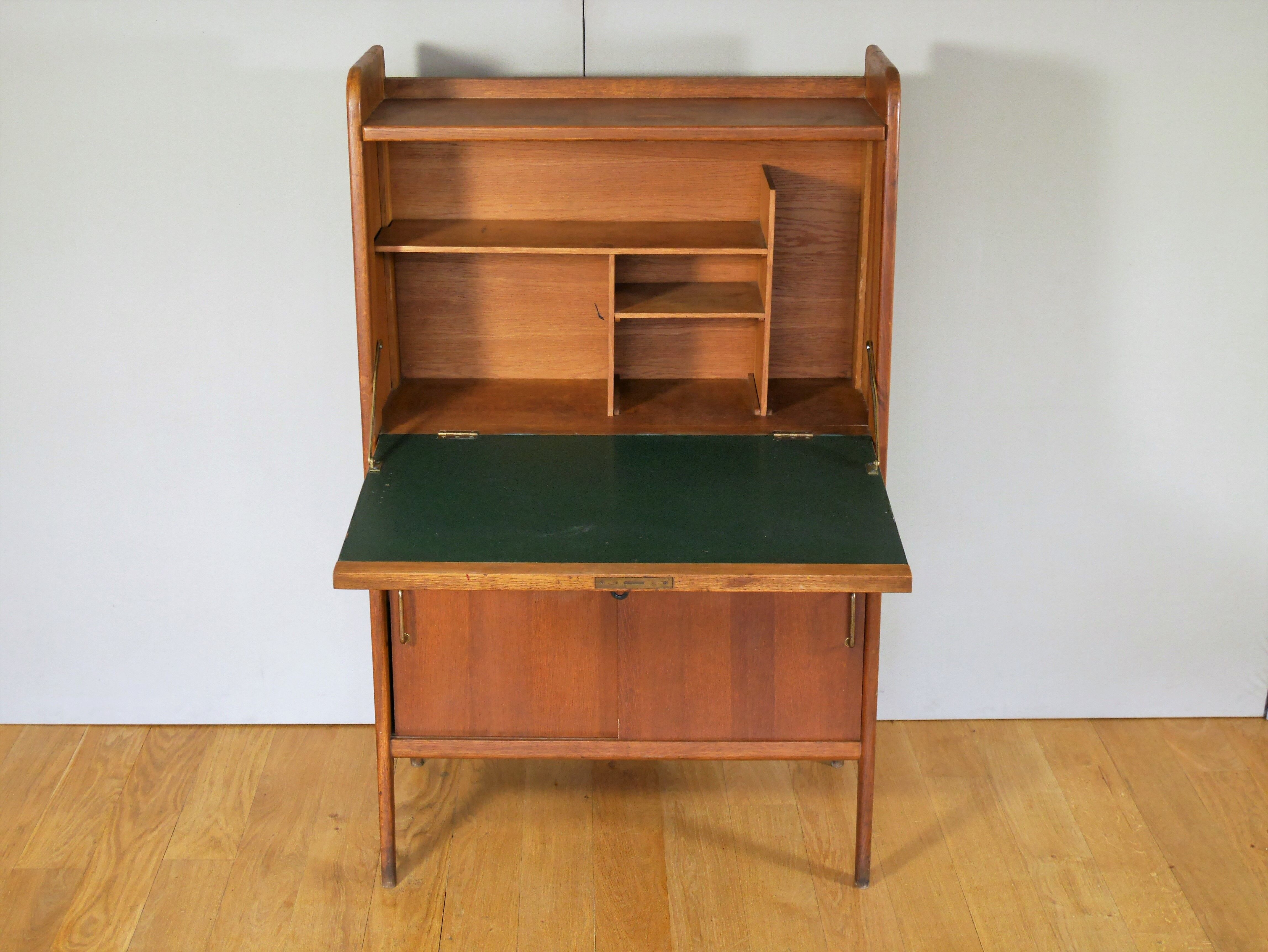 50s oak secretary