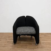 Pair of chairs by Eugenio Gerli for Tecno with patterns, 70s