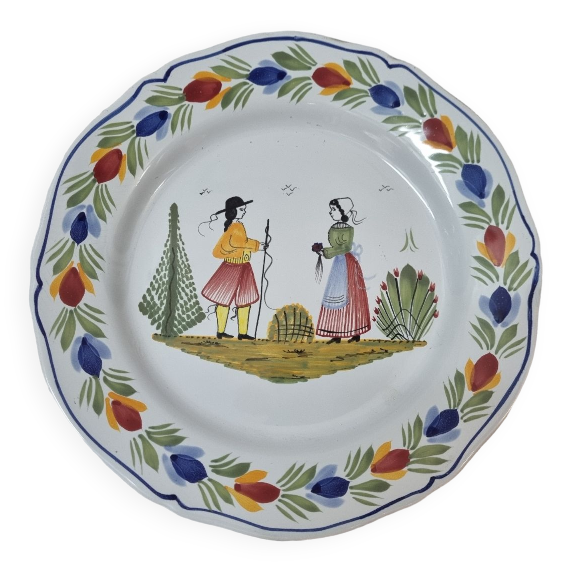HB Henriot Quimper earthenware plate