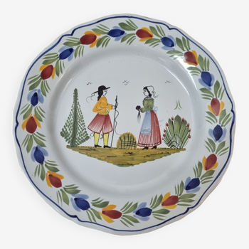 HB Henriot Quimper earthenware plate