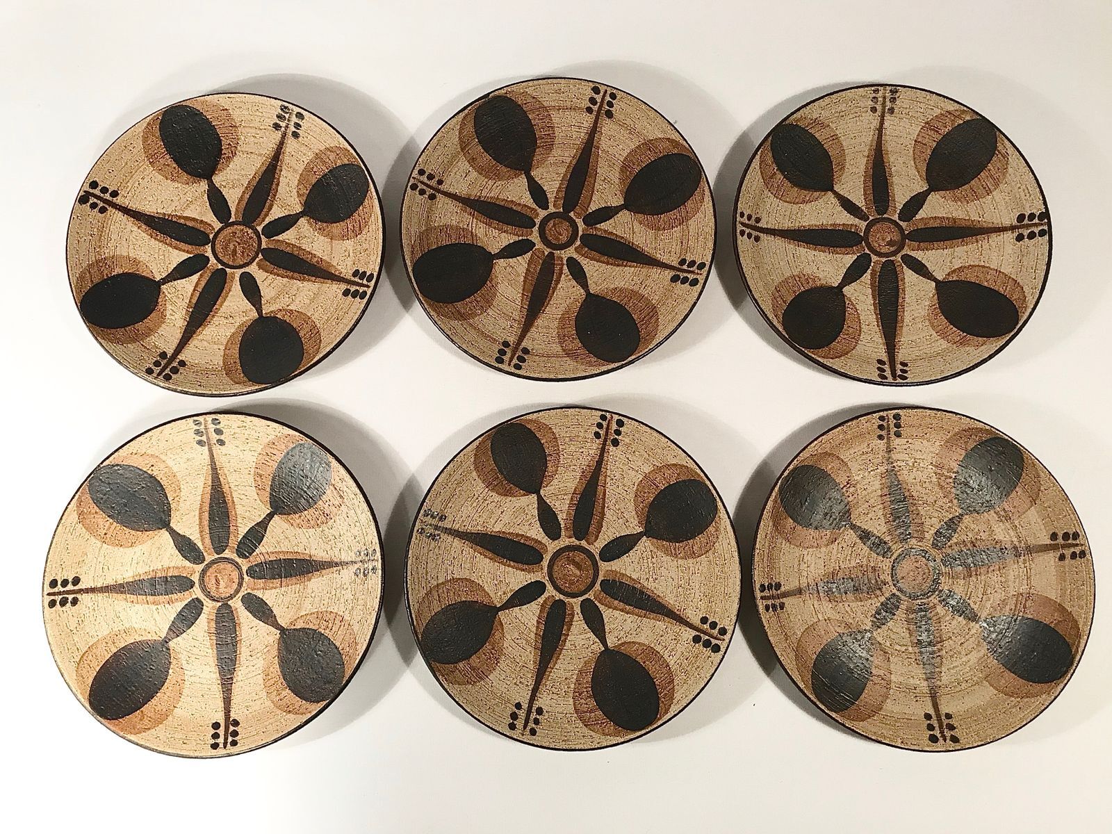 Vintage 24-piece ceramic coffee set from Sgrafo Modern, 1960s, Set of 24