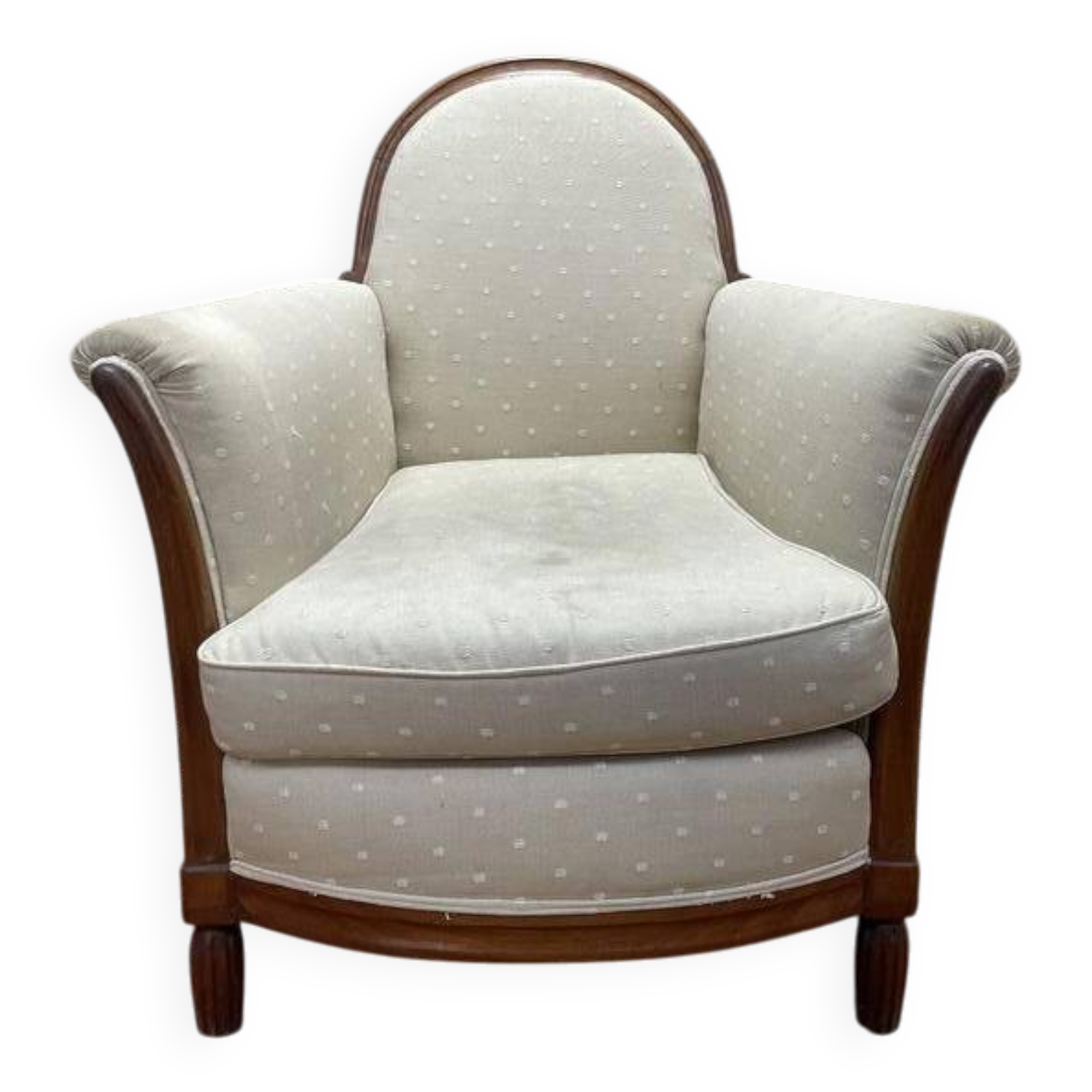 Fauteuil - Bergère époque Art Déco en noyer