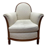 Fauteuil - Bergère époque Art Déco en noyer