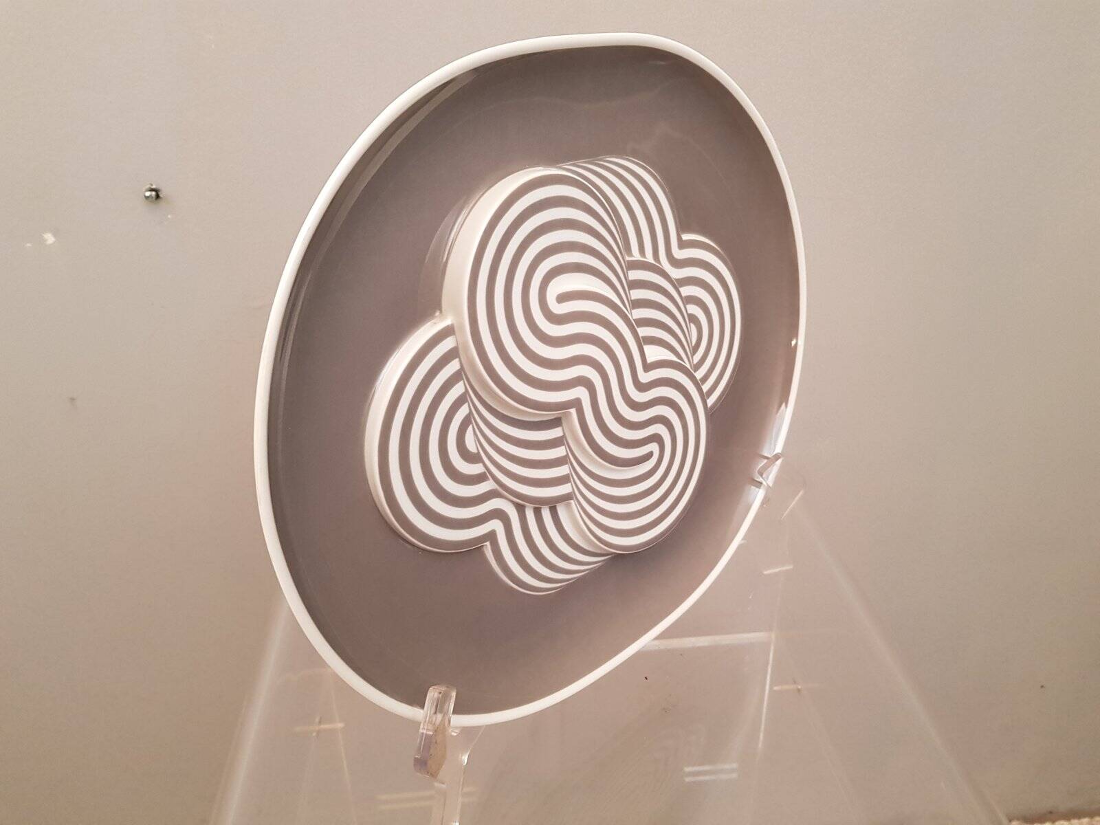 Wall plate in porcelain by Natale Sapone for Rosenthal, 1972