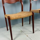 Set of 4 teak Niels O. Møller dining chairs - Model 71, Denmark