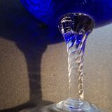 Vintage cobalt blue glass vase Empoli