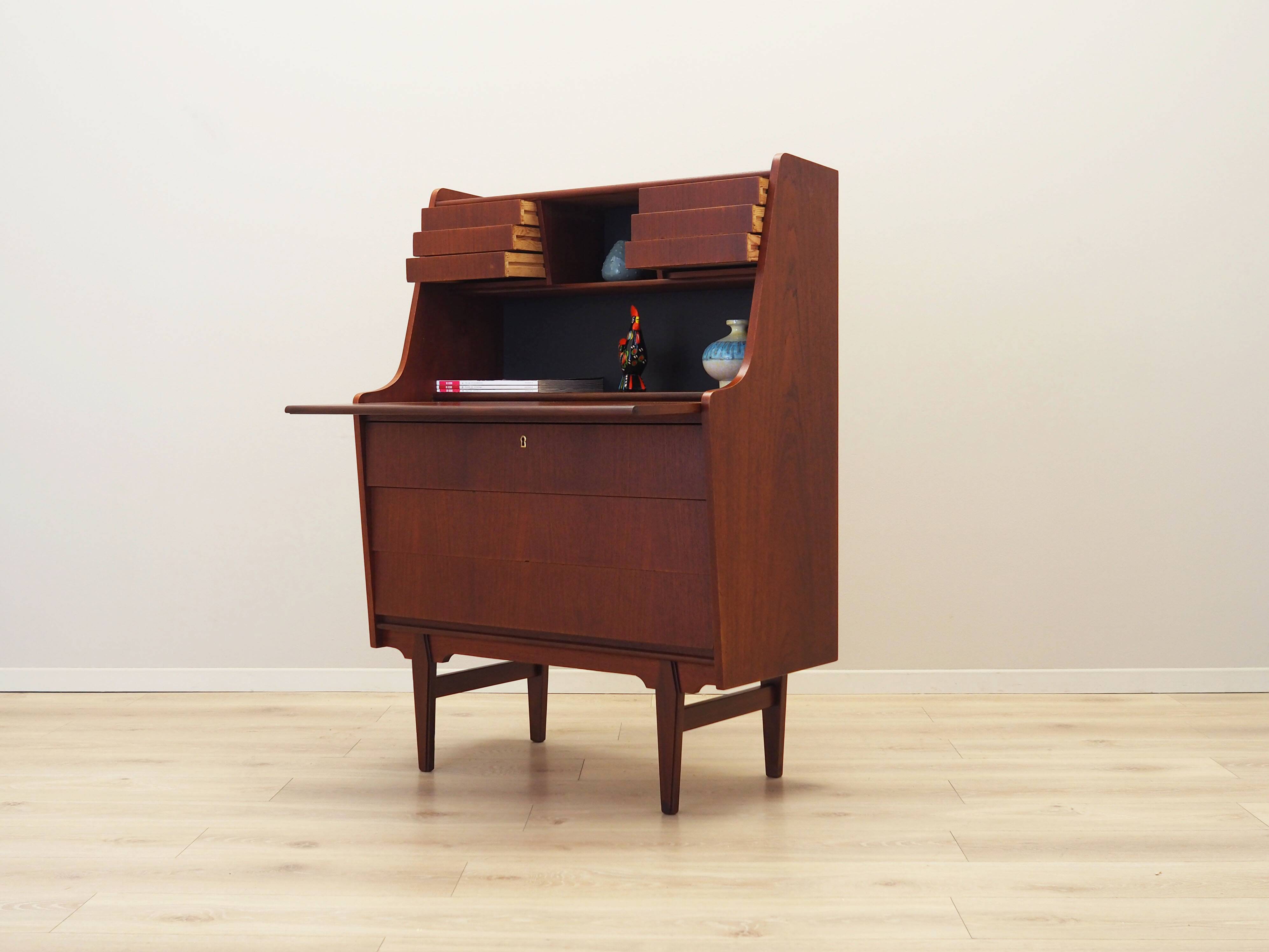 Teak secretary, Danish design, 1970s, production: Denmark