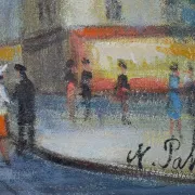 Michel Pabois - Montmartre before the storm - Oil on canvas signed.