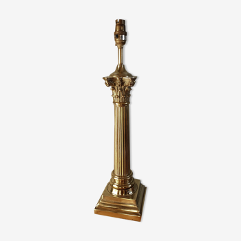 Empire style bronze column lamp