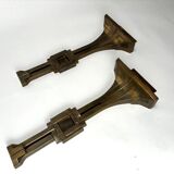 Italian Deco Style Wall Lamps in Bronze attributed to Banci, 1970s, Set of 2