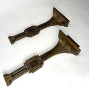 Italian Deco Style Wall Lamps in Bronze attributed to Banci, 1970s, Set of 2