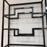 Pierre Vandel Paris shelf, black and gold, 1970s, France