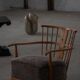 Armchair by Fritz Hansen, Model 1590, Elm & Lambswool, Scandinavian Modern, 1940s