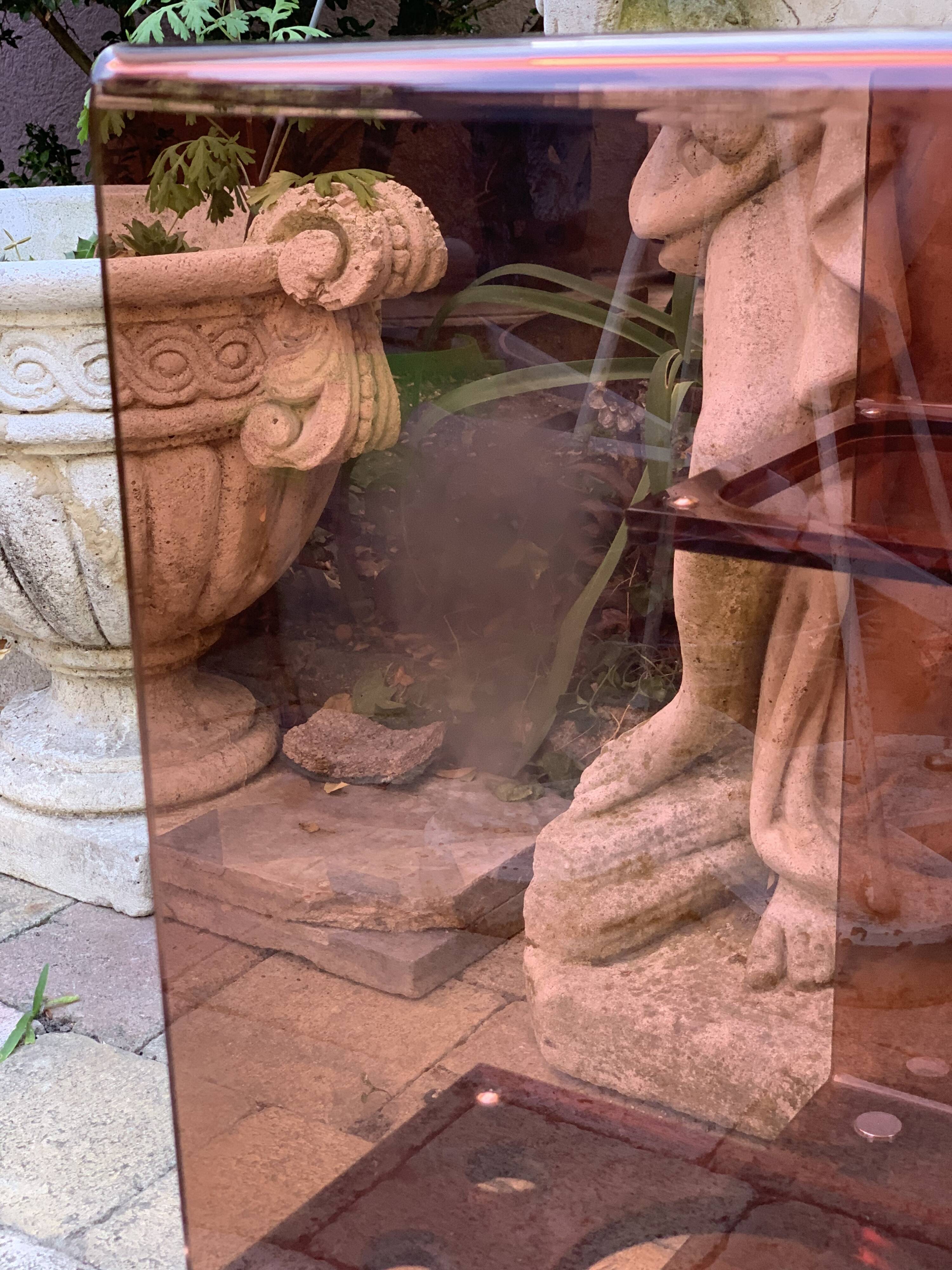 Smoked plexiglas rolling bar 70