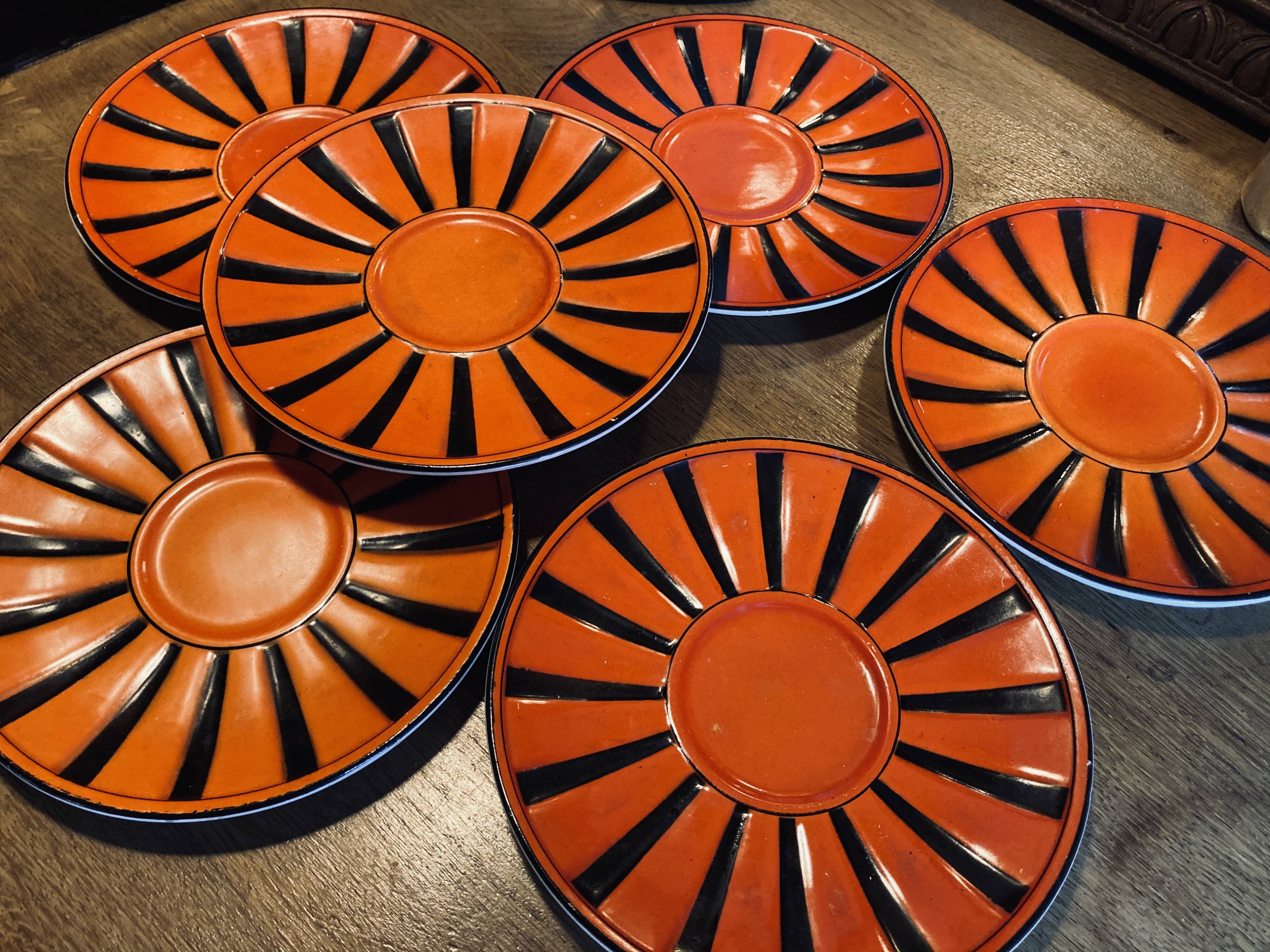 6 sub cups Digoin Sarreguemines