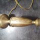 Old brass lamp glass purple Art Deco 1930 TBE H 30 cm