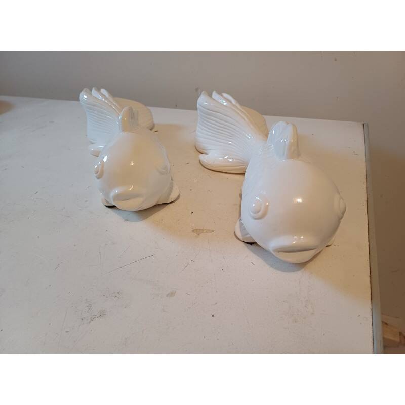 Pair of earthenware fish