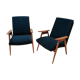 Pair of vintage Czech armchairs (Jiroutek), art deco style, 1960
