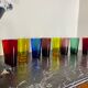 Series of 8 glasses of vintage colors 1970 Italy