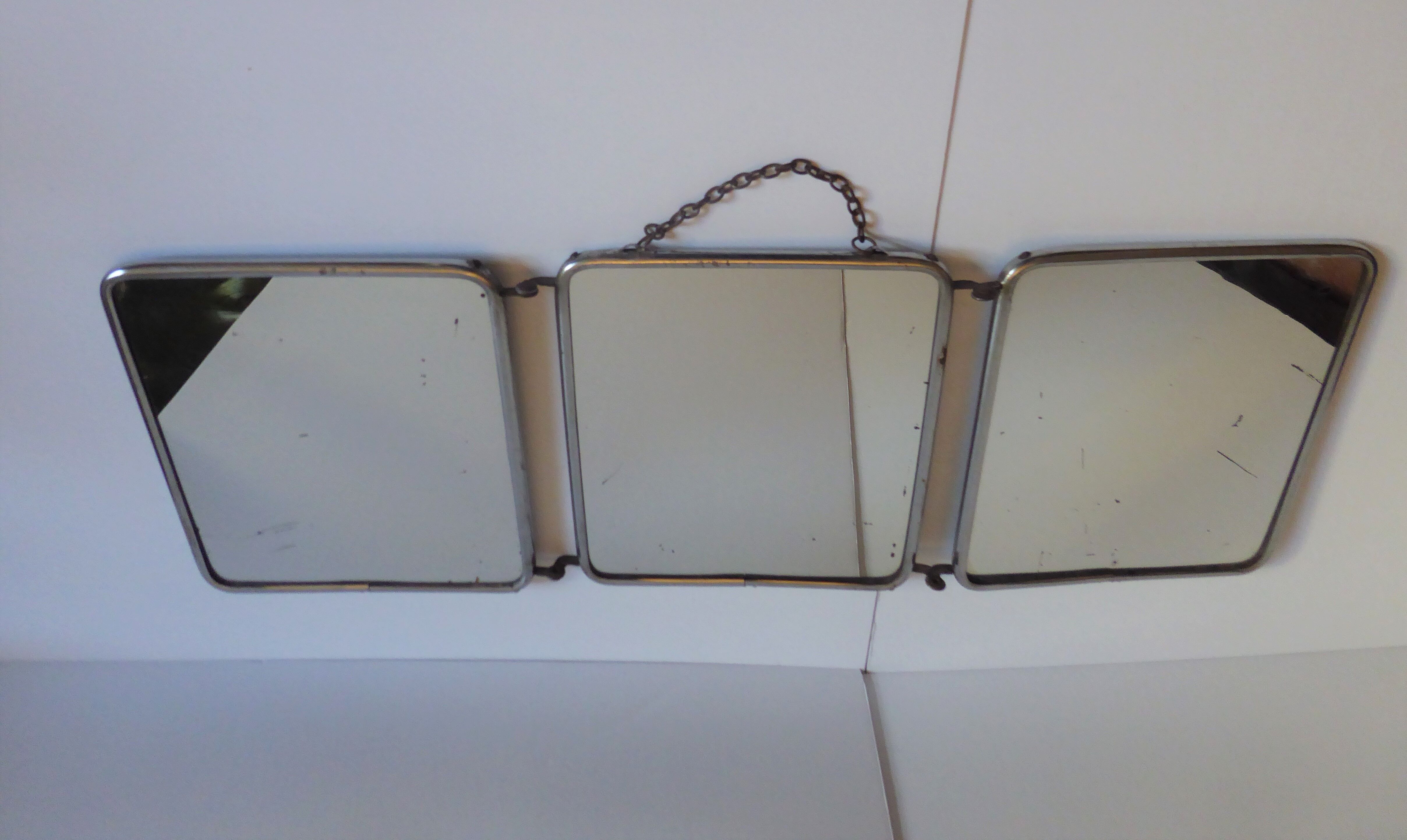 Barber triptych mirror 55x20cm circa 1960