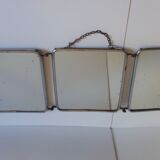 Miroir triptyque de barbier 55x20cm circa 1960