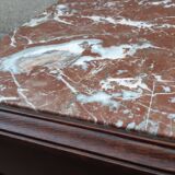 Art deco oak and marble bedside tables