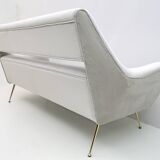 Canapé moderne italien du milieu du siècle en velours pour Minotti, Gigi Radice, 1950s