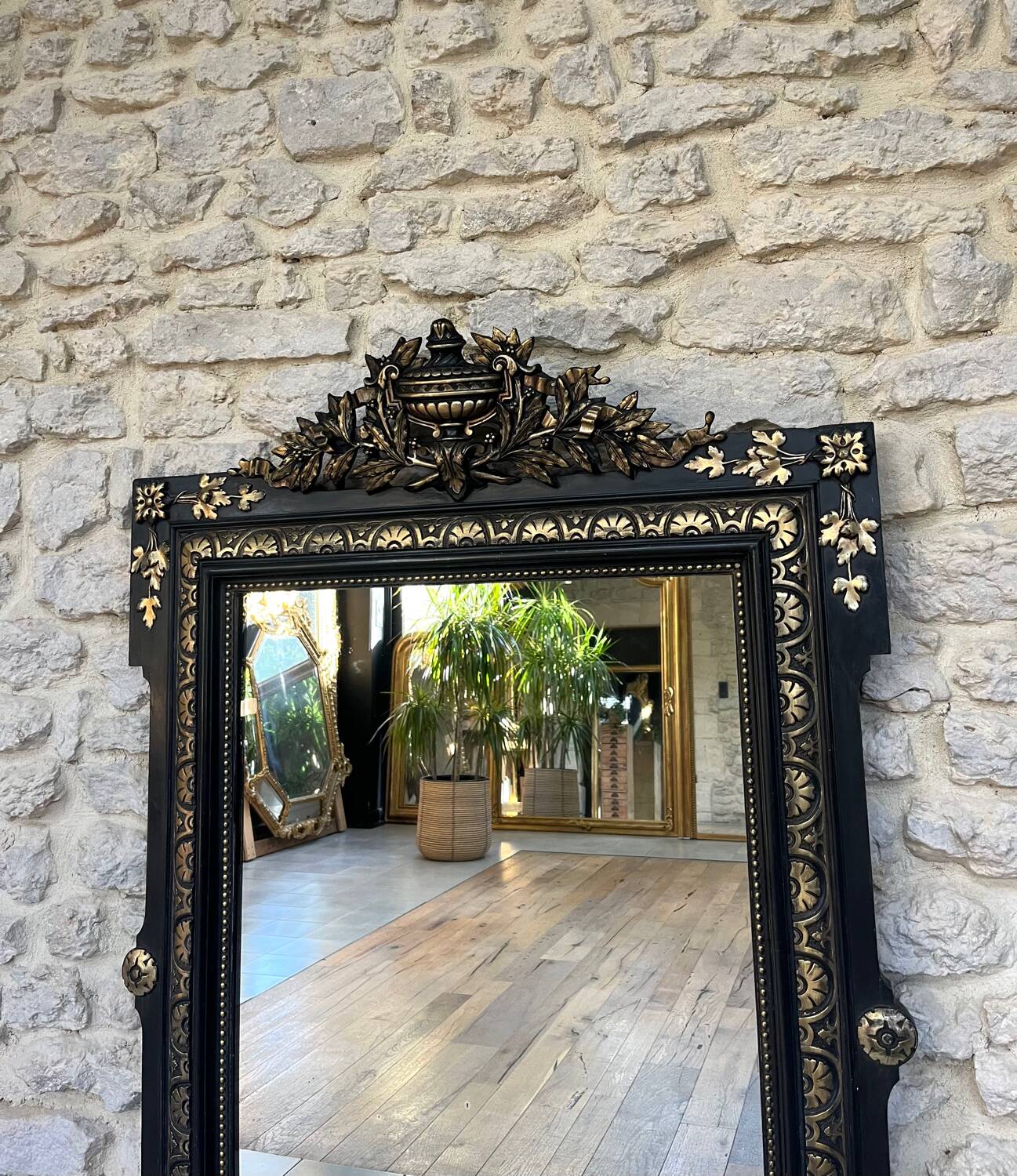 Antique Napoleon III mirror 124.5cm/83.5cm