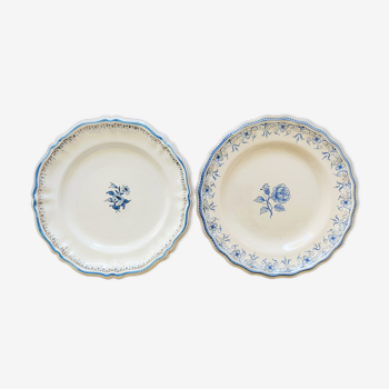 Set of two plates earthenware from Moustiers