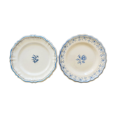 Ensemble de deux assiettes faïence de Moustiers